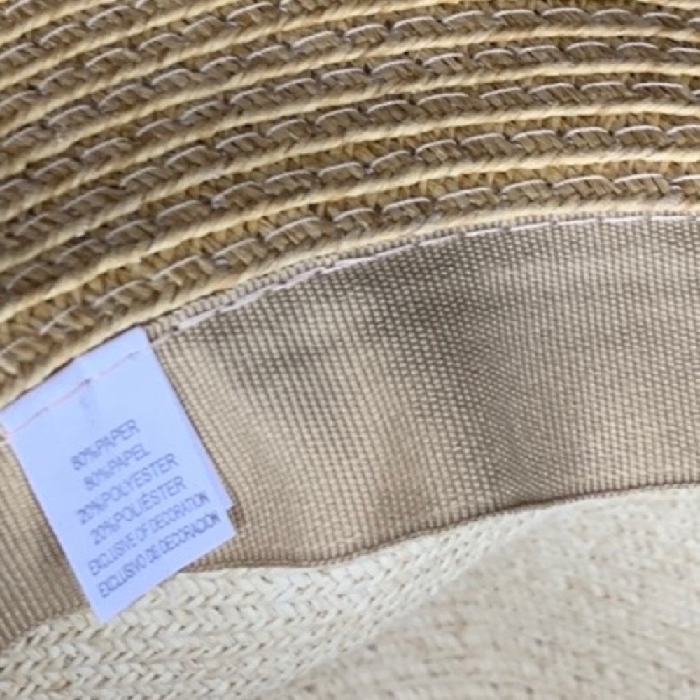 Tan Paper Western Style Cowboy Western Beach Hat - Picture 8 of 8